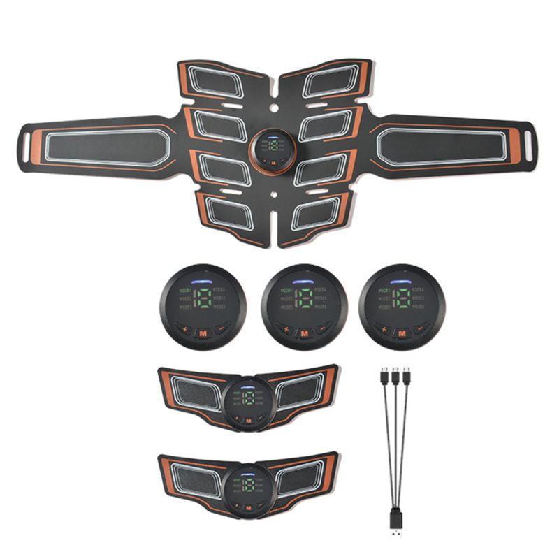 EMS стимулятор мышц живота, тренажер, USB перезаряжаемый пресс, оборудование для фитнеса, тренировочное оборудование, оборудование для похудения и похудения оранжевый